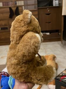 Vintage Brown Teddy Bear with Bow