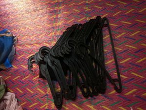 10 black Clothes Hangers