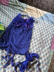 Lace Teddy with Garter Straps
