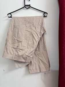 Men's Beige Casual Trousers
