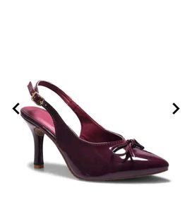 Elegant Burgundy Slingback Heels