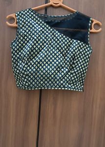 Black &amp; Gold Patterned Blouse