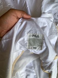 Fila White Zip-Up Lightweight Jacket