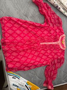 global desi -Vibrant Pink Printed Top