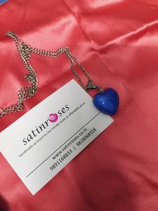 Vibrant Blue Heart Pendant Necklace