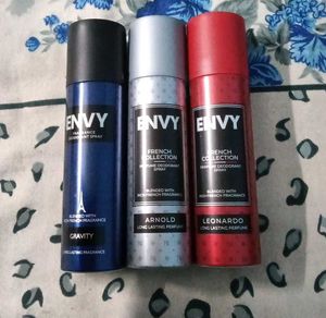 Envy Perfume Deodorant Spray Trio