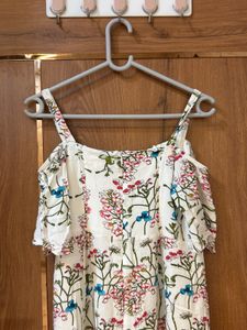 Floral Cold Shoulder Mini Dress