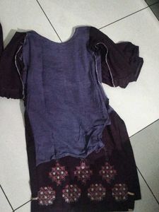 Purple colour salwar suit
