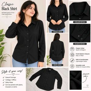 Classic Black Button-Down Shirt