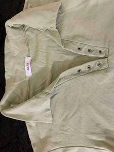 Light Green Collared Polo Top