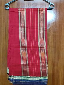 Red Sambalpuri Kotki Saree with Intricate Border