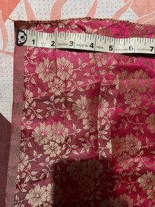 Pure Chiffon Pink Saree With Blouse Piece