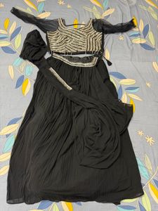 Elegant Black Embellished Gown