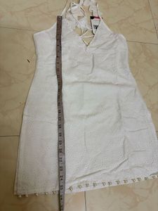 Elegant White Lace Kurta Top