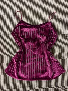 Velvet Sequin Camisole Top