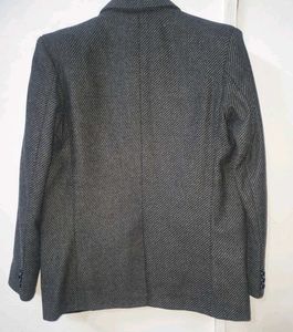 Grey Textured Formal Blazer