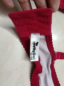 Red Floral Bra &amp; Panty Set