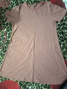 Casual Pink Striped Dress