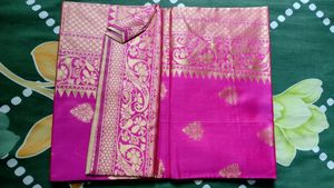 New Half Zari Buta Saree