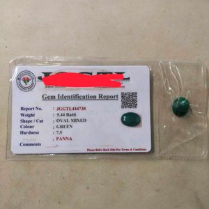 5.44 ratti Natural Zambian Panna Stone with lab ce