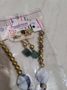 Colorful Gemstone Necklace &amp; Earring Set