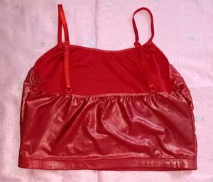 Party Shot Metallic Tube Crop Top