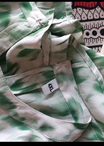 Green Floral Print top cum kurta