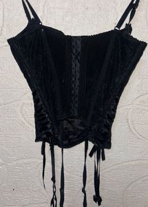 Black Lace Corset Bra