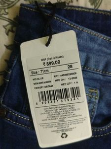 Women's Dark Blue High Waist Straight Fit Jeans