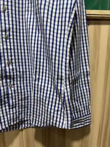 Lacoste Live Blue White Gingham Check Shirt