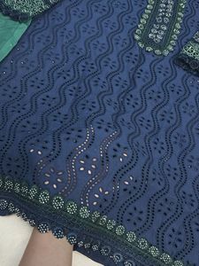 Beautiful  Blue Kurta Set with Green Pants