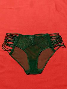 Green Lace Mesh Strappy Briefs
