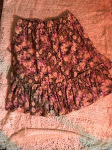 Floral Tiered Mini Skirt