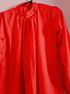 red causual top