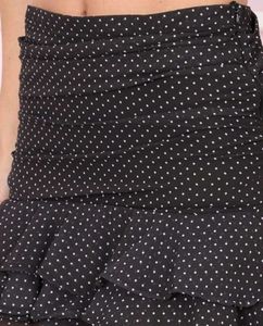 Shein High Rise Polka Dot Mini Ruched Layered Skir