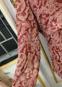 Maroon Paisley Print Dress
