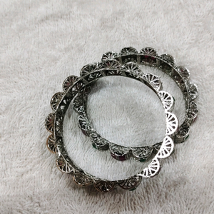 Silver replica bangles