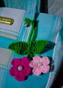 🌼 Handmade Crochet Flower Bag Charms 🌼