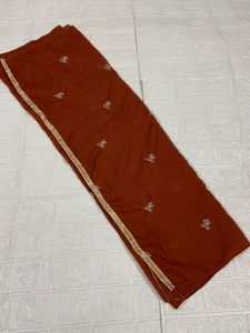 Elegant Brown anarkali kurti &amp; dupatta