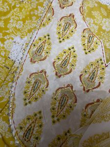 Yellow Printed Kurta Set