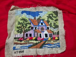 Vintage Landscape Embroidery Art