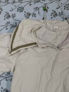Beige Sailor Collar Top