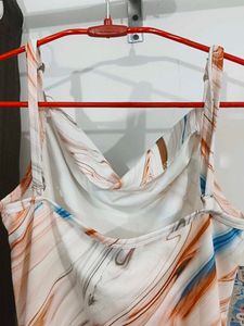 🚨PRICE DROP! Stylish Marble Print Slip Dress