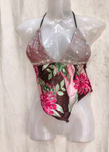 39. Boho Floral Halter Neck Blouse