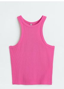 Ribbed Racerback Tank Top - Hot Pink