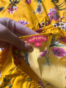 Yellow Floral Tiered Maxi Dress