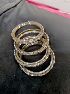 Sparkling Crystal Bangles Set