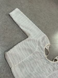 Elegant White Sequin Blouse
