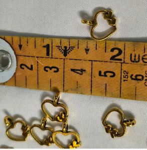 Golden Heart Charms (Set of 20 pieces)