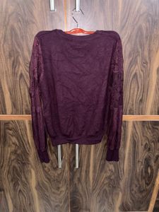 Stylish Purple Long Sleeve Sweater